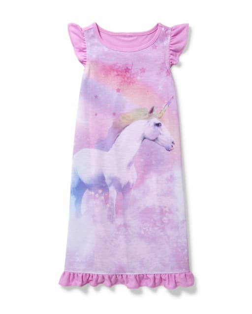 Girls Rainbow Unicorn Nightgown