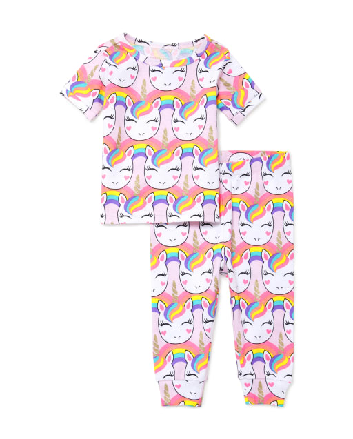 Baby And Toddler Girls Unicorn Snug Fit Cotton Pajamas