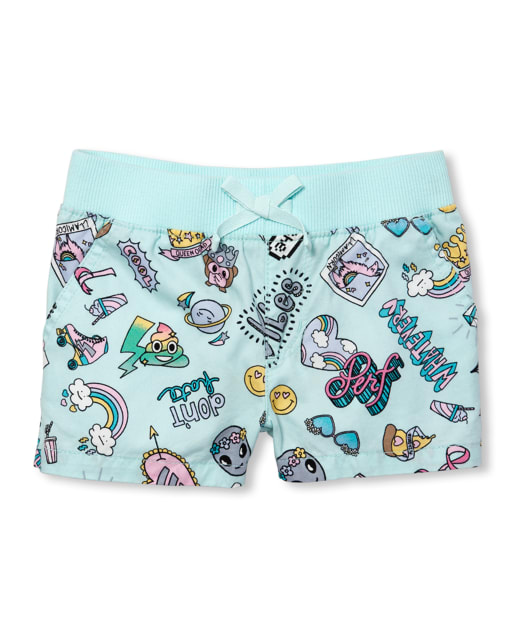 Girls Doodle Pull On Shorts