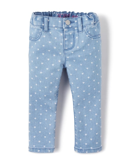 Baby And Toddler Girls Heart Denim Jeggings