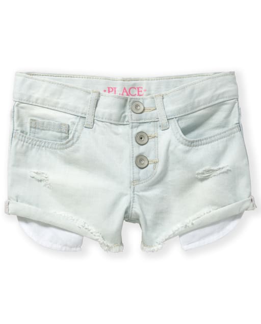 Shorts cortos de mezclilla para niñas