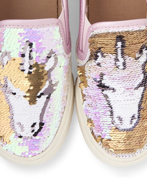 girls flip sequin shoes