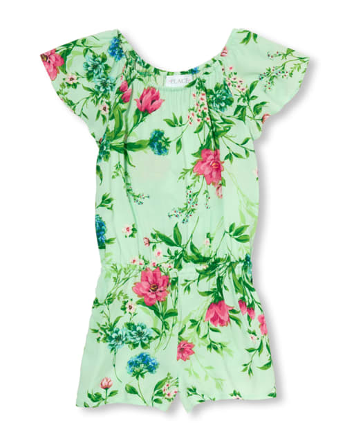 Girls Floral Romper