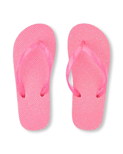 girls glitter flip flops