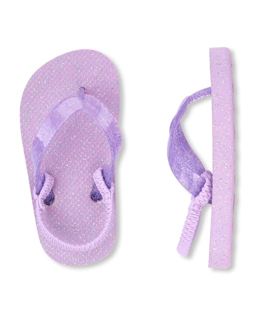 girls glitter flip flops