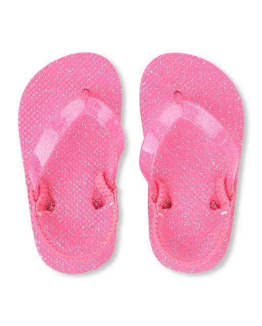 girls pink flip flops