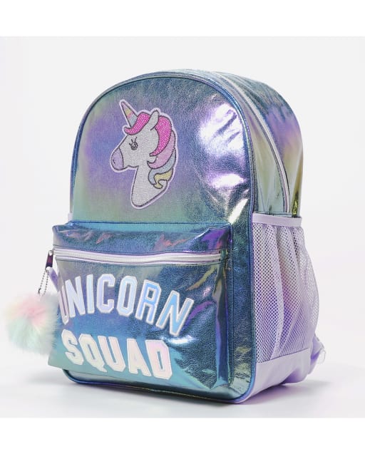 girls metallic backpack