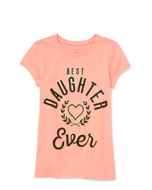 Girls Mommy and Me Foil Daughter Matching Graphic Tee