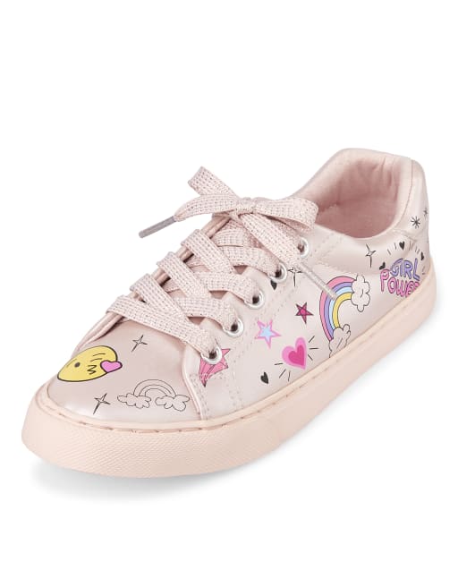 Girls Doodle Print Sneakers