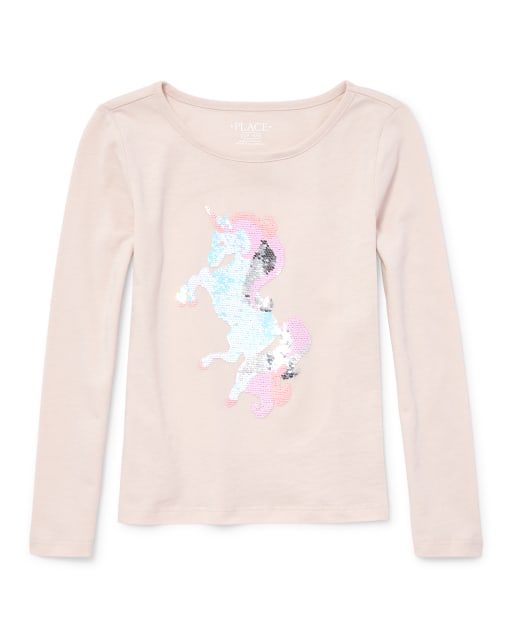 Girls Flip Sequin Top