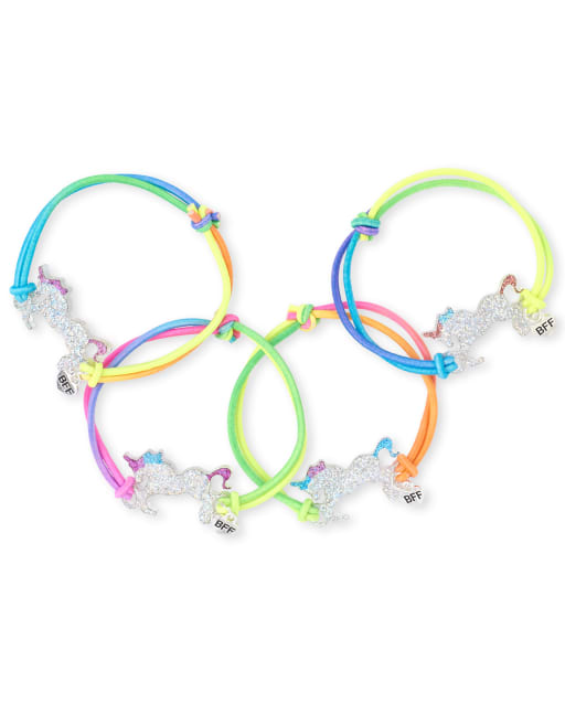 Girls Glitter Unicorn Bff Bracelet 3 Pack