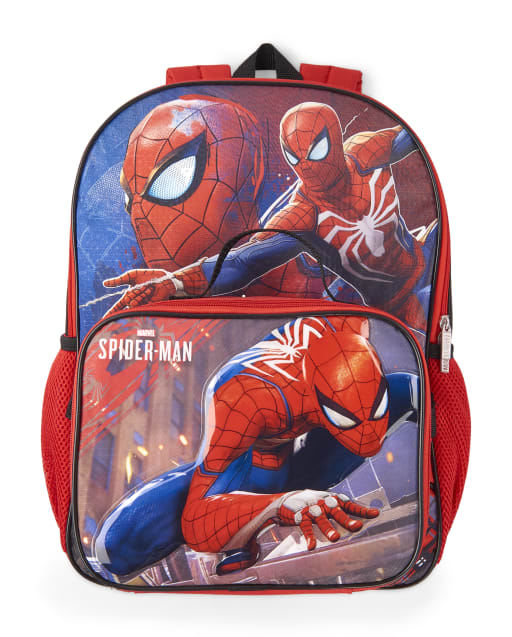spider man bookbag with lunch box