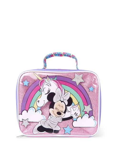 Fiambrera de Minnie Mouse con purpurina para niñas pequeñas