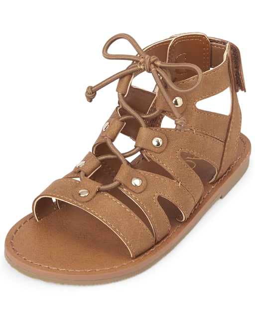 girls lace up sandals