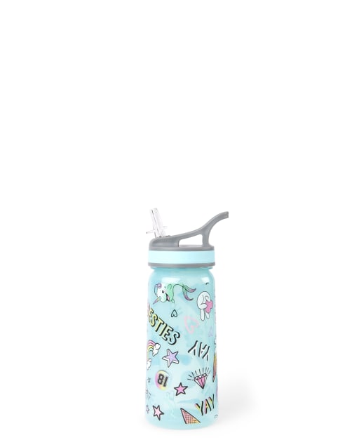 Girls Doodle Print Water Bottle