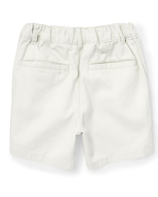 baby boy white chino shorts