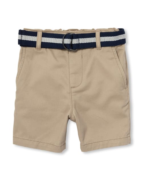 Baby And Toddler Boys Belted Chino Shorts