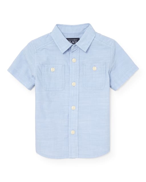 Baby And Toddler Boys Chambray Button Down Shirt