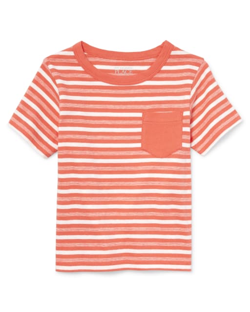 Baby And Toddler Boys Mix And Match Striped Pocket Top