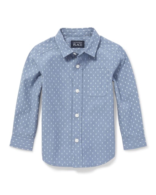 Baby And Toddler Boys Dad and Me Poplin Matching Button Down Shirt