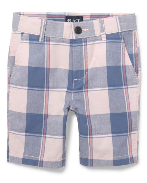 Plaid chino shorts clearance