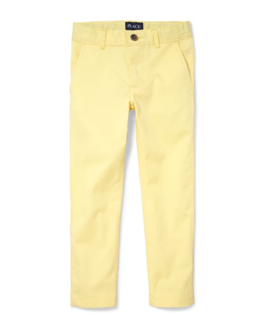 boys yellow chino pants