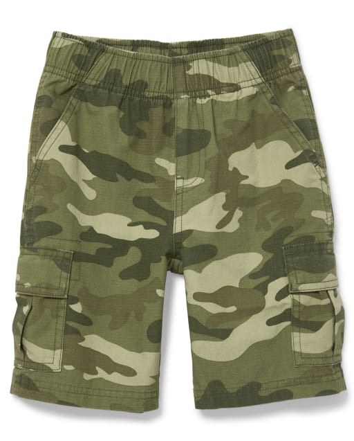 Boys Camo Pull On Cargo Shorts