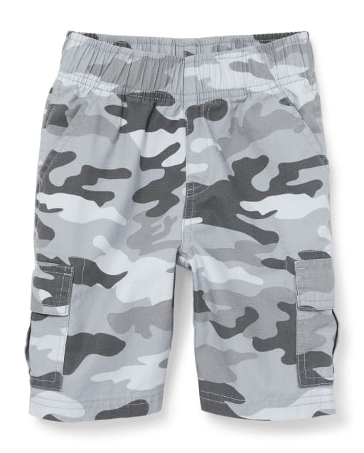 Boys Camo Pull On Cargo Shorts