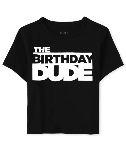 Baby And Toddler Boys Short Sleeve 'The Birthday Dude' Graphic Tee