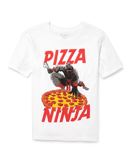Camiseta gráfica Pizza Ninja para niños