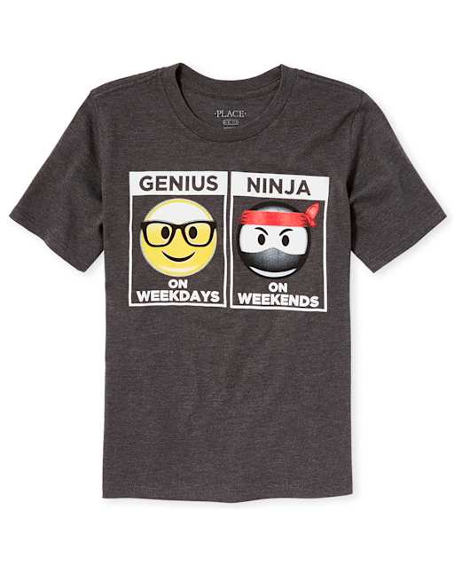 Camiseta con gráfico Ninja Genius para niños
