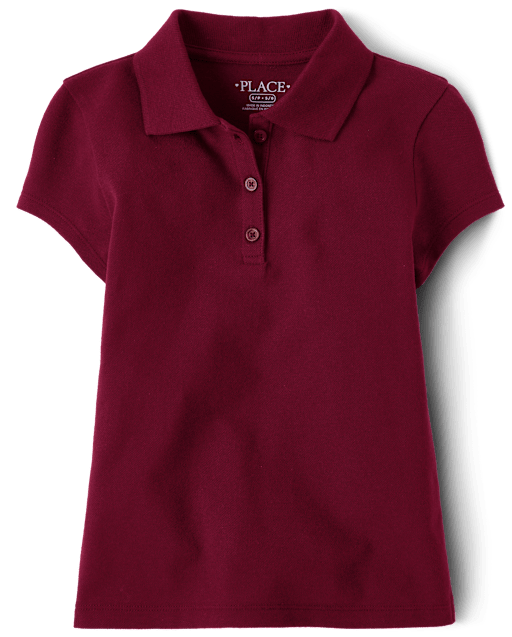 Girls Uniform Pique Polo - Plus