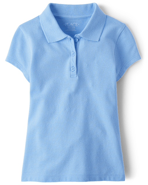 Girls Uniform Pique Polo - Plus