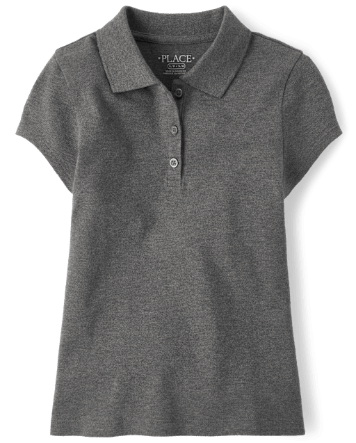 Girls Uniform Pique Polo - Plus