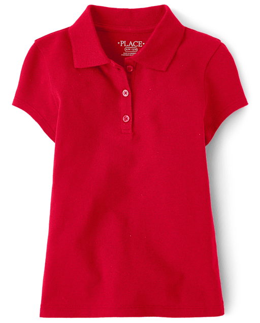 Girls Uniform Pique Polo - Plus