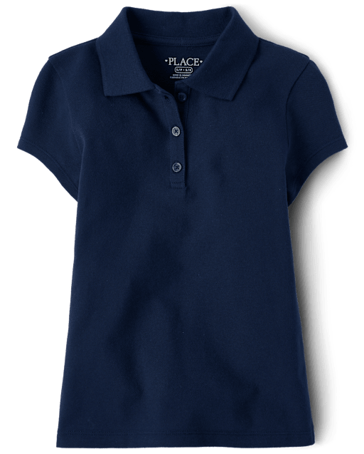 Girls Uniform Pique Polo - Plus
