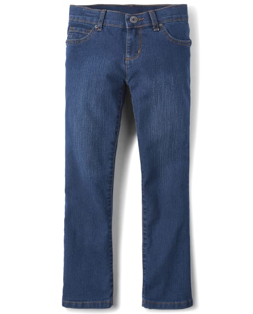 Jeans bootcut elásticos básicos para niñas