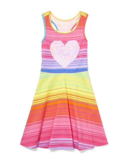 Girls Flip Sequin Racerback Dress