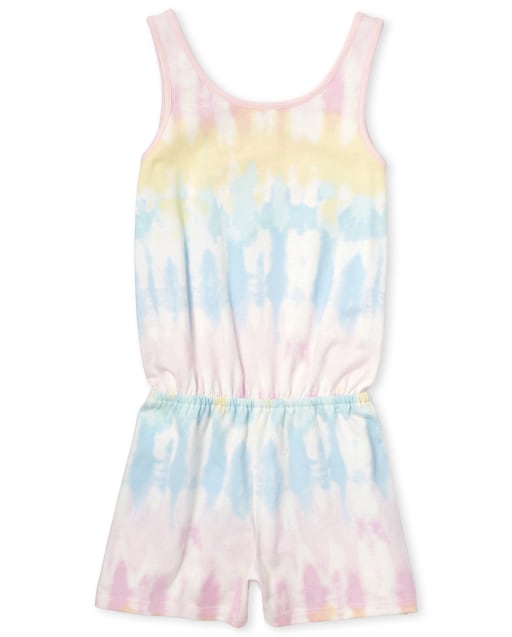 Girls Print Cut Out Romper