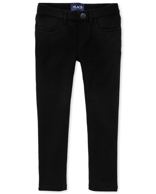 Girls Uniform Ponte Knit Pull On Jeggings - Plus