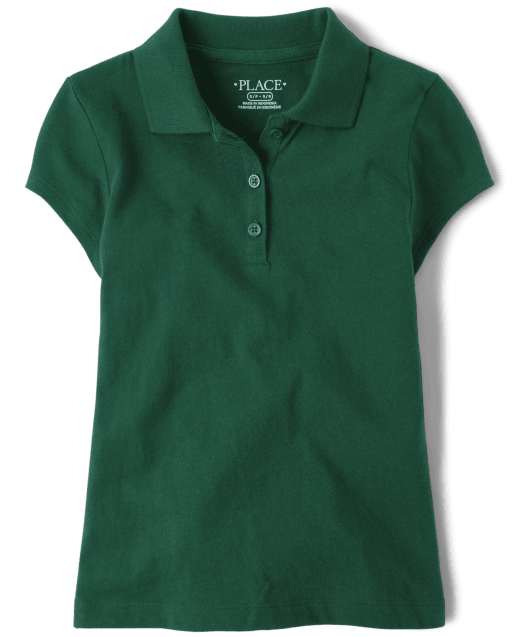 Girls Uniform Short Sleeve Soft Jersey Polo