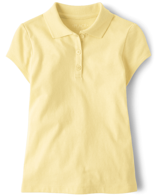 The Children's Place Girls' Uniform Soft Jersey Polo 2-Pack 