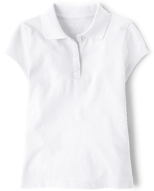 Polo de punto suave uniforme para niñas