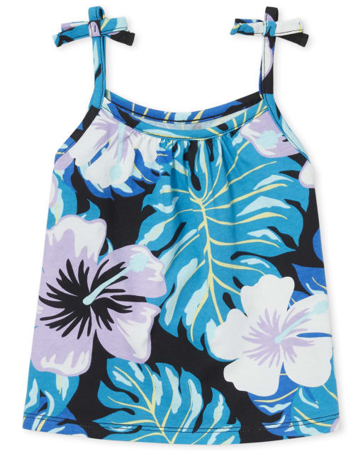 Baby And Toddler Girls Mix And Match Floral Tie Shoulder Top