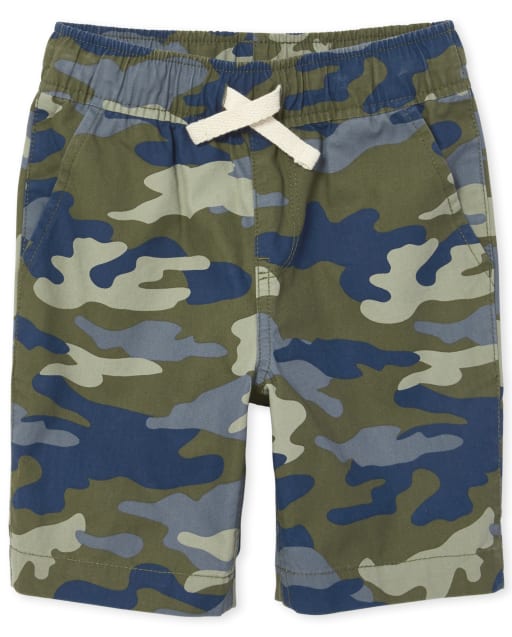 Boys Camo Pull On Jogger Shorts