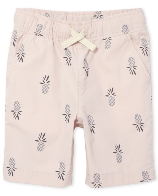 Boys Print Pull On Jogger Shorts