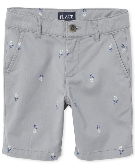 Shorts chinos con estampado de piña para niño