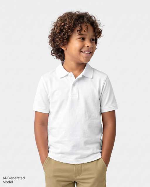 Boys Uniform Soft Pique Polo - Plus