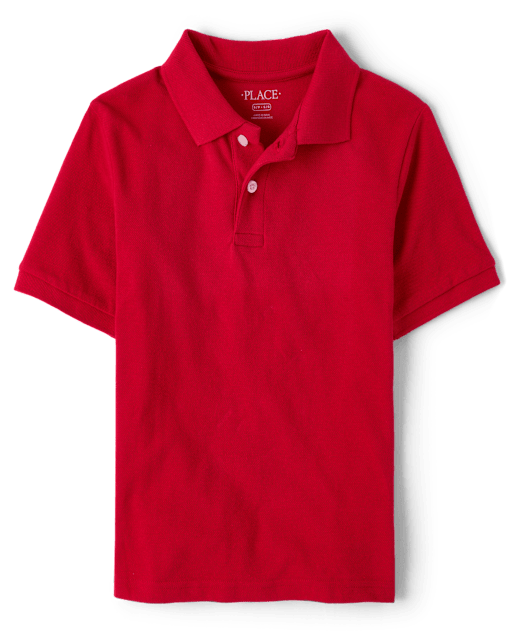 Polo de piqué uniforme para niños