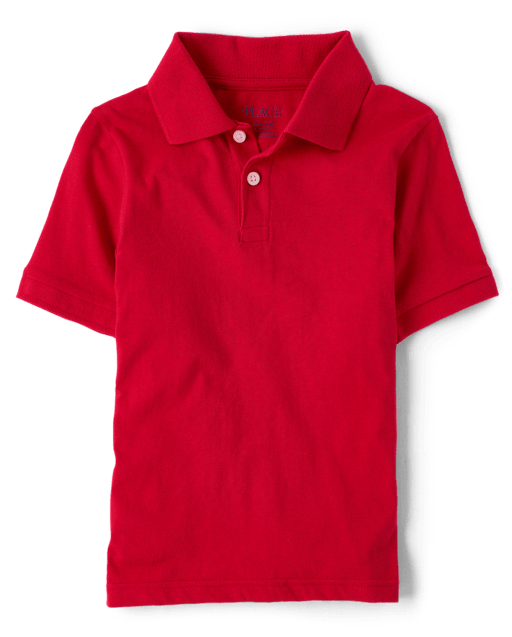 Polo de punto suave uniforme para niños